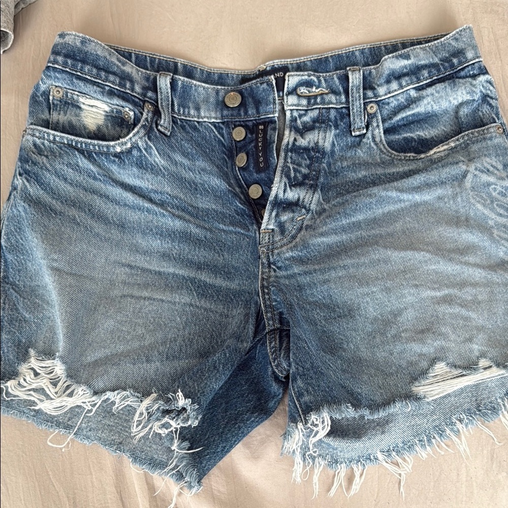 Lucky Brand Blue Frayed Jean Shorts